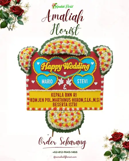 Papan Bunga Pernikahan Pedes